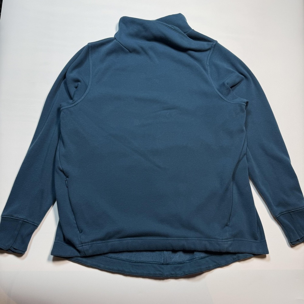 Athleta Cowl Neck Tunic Sweatshirt Womens XL Tall Blue Cozy Karma II Fleece